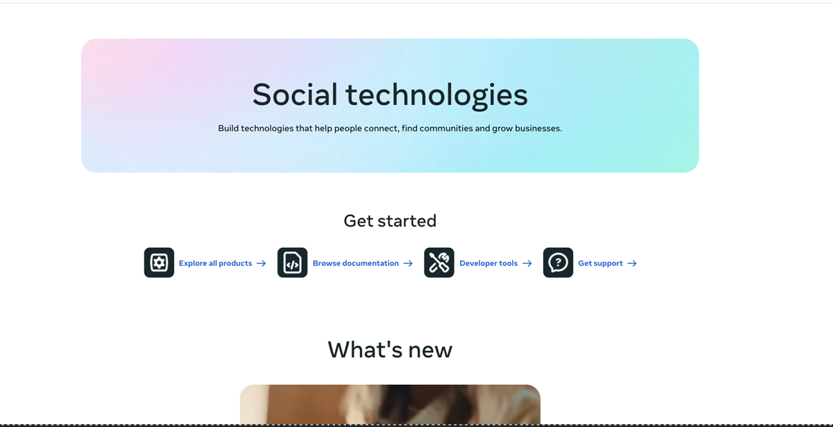 Log into your Meta Developers account to configure RingQ with Facebook.